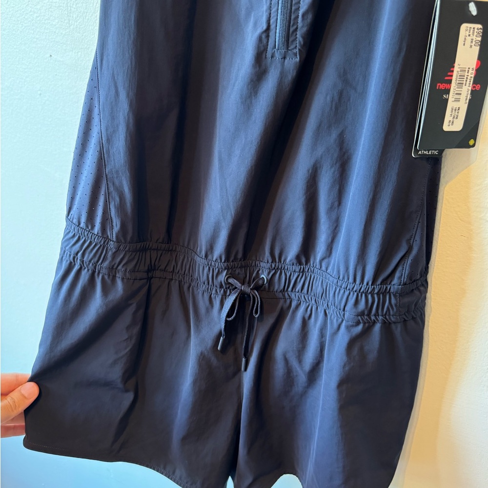 New Balance Q Speed Dry Racerback Active‎ Romper Jumpsuit Navy Blue Size Medium - Picture 2 of 8